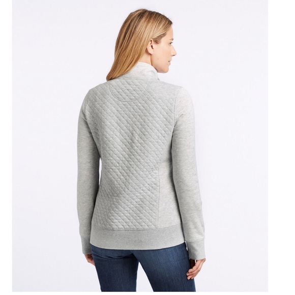 LL Bean Quilted Quarter-Zip Pullover - Picture 3 of 8